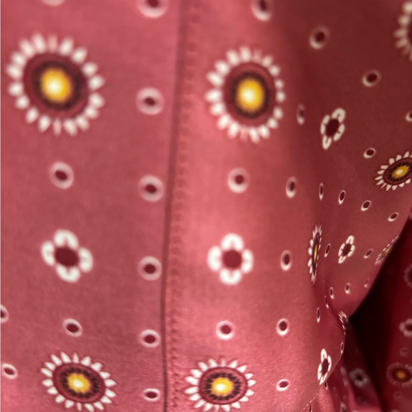 Ann Taylor LOFT floral foulard lapel satin shirt NWT XL - Picture 2 of 6